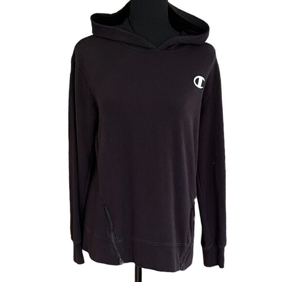 Champion Authentic Athleticwear black hoodie with front zippers at bottom size S - Picture 1 of 6